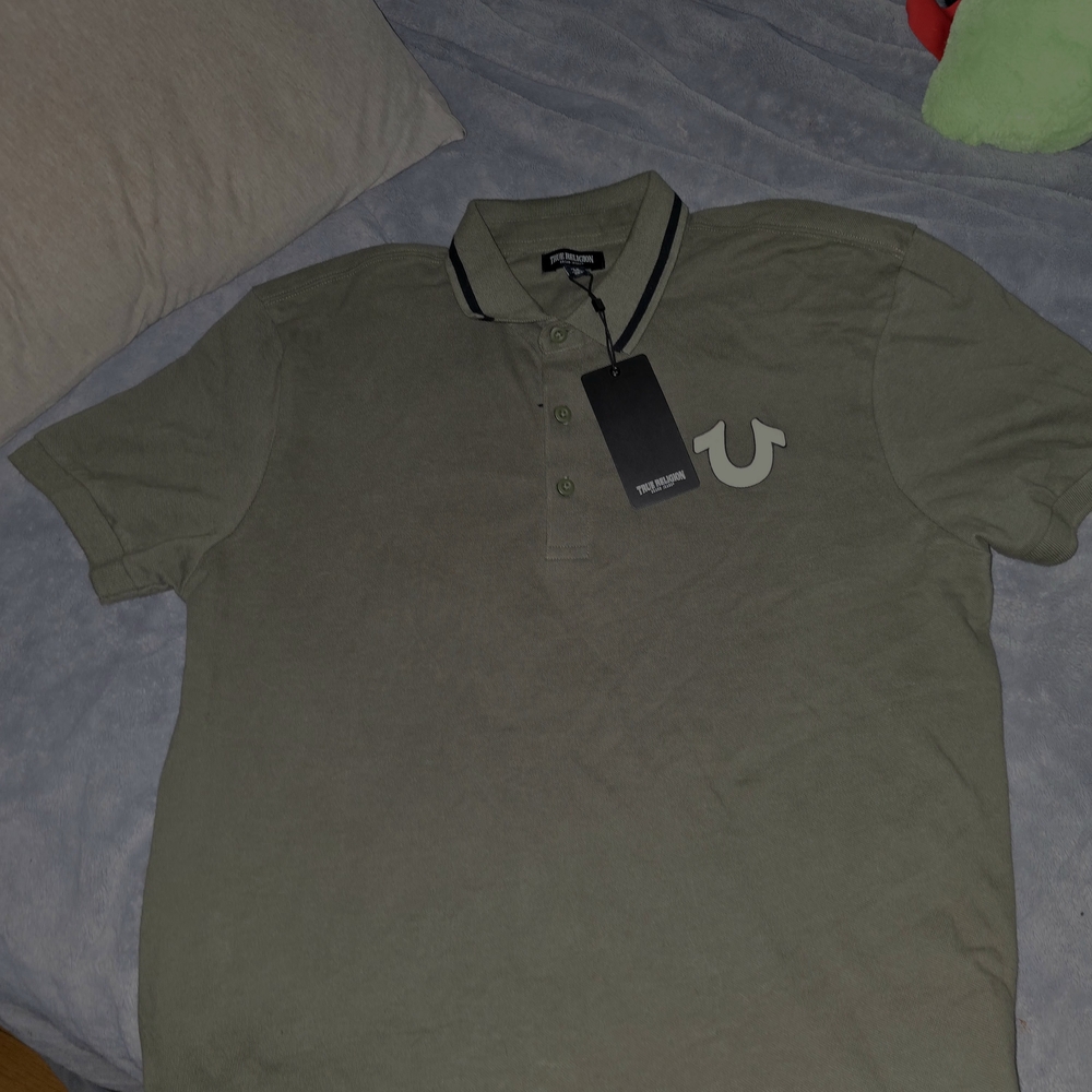 True Religion Green Polo Shirt Classic Design